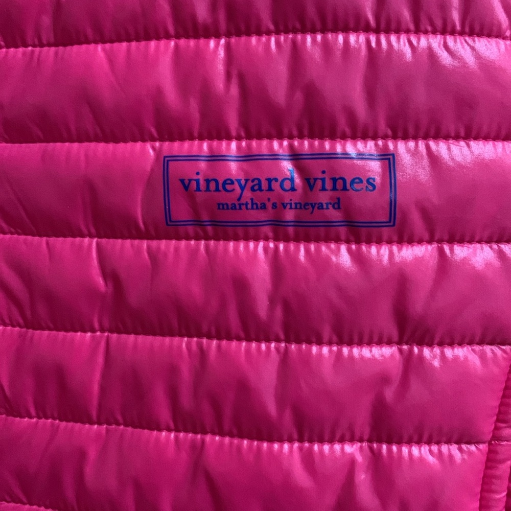 Vineyard Vines Bright Pink Quilted Sleeveless Vest Women’s Size Small Nylon - Picture 4 of 8
